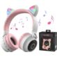 SŁUCHAWKI KOCIE USZY LED BLUETOOTH 5.0