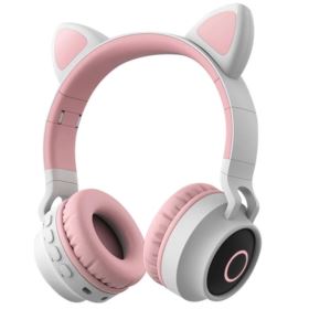 SŁUCHAWKI KOCIE USZY LED BLUETOOTH 5.0