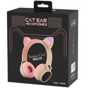 SŁUCHAWKI KOCIE USZY LED BLUETOOTH 5.0
