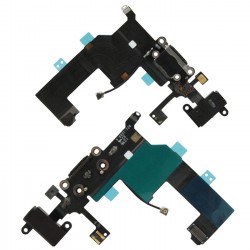 ZŁĄCZE ŁADOWANIA IPHONE 5 A1429 A1428 A1442 Z MIKROFONEM I GNIAZDEM SŁUCHAWKOWYM CZARNE
