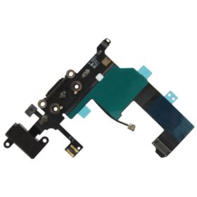 ZŁĄCZE ŁADOWANIA IPHONE 5 A1429 A1428 A1442 Z MIKROFONEM I GNIAZDEM SŁUCHAWKOWYM CZARNE