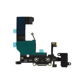 ZŁĄCZE ŁADOWANIA IPHONE 5 A1429 A1428 A1442 Z MIKROFONEM I GNIAZDEM SŁUCHAWKOWYM CZARNE