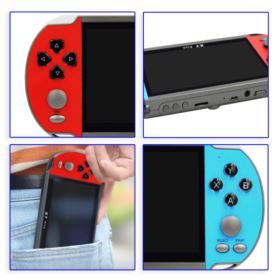 KONSOLA PRZENOŚNA X7 PLUS RETRO 1000 GIER NIEBIESKO-CZERWONA