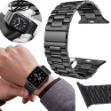 PASEK DO APPLE WATCH BRANSOLETA 42/44/45MM CZARNY STALOWY