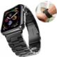 PASEK DO APPLE WATCH BRANSOLETA 42/44/45MM CZARNY STALOWY