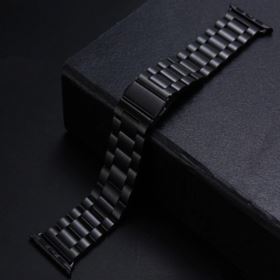 PASEK DO APPLE WATCH BRANSOLETA 42/44/45MM CZARNY STALOWY