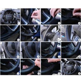 POKROWIEC NA KIEROWNICĘ SAMOCHODU IGŁA NIĆ