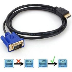 ADAPTER Z HDMI DO VGA PRZEJŚCI&Oacute;WKA