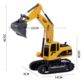 KOPARKA ZDALNIE STEROWANA ŻÓŁTA 1:24 Z RUCHOMĄ ŁYŻKĄ I GUMOWYMI GĄSIENICAMI