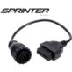 ADAPTER OBD 2 NA OBD 14 PIN MERCEDES SPRINTER VOLKSWAGEN LT PRZEJŚCIÓWKA CZARNA