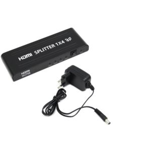 SWITCH HDMI SPLITTER 1x4 PORTY Z ZASILACZEM KONWERTER