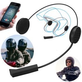 SŁUCHAWKI BLUETOOTH DO KASKU MOTOCYKLOWEGO Z MIKROFONEM I KABLEM DO ŁADOWANIA CZARNE