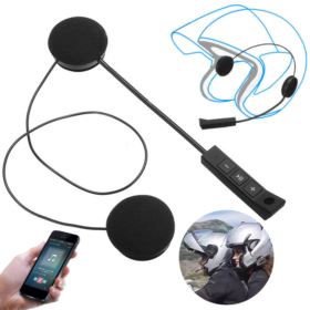 SŁUCHAWKI BLUETOOTH DO KASKU MOTOCYKLOWEGO Z MIKROFONEM I KABLEM DO ŁADOWANIA CZARNE