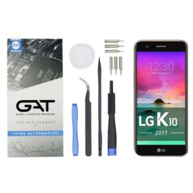 WYŚWIETLACZ I DIGITIZER LG K10 2017 Z RAMKĄ I PROFESJONALNYMI NARZĘDZIAMI GAT