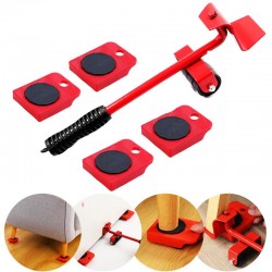 ZESTAW DO PRZESUWANIA MEBLI CZERWONY PODNOŚNIK I ROLKI