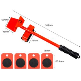 ZESTAW DO PRZESUWANIA MEBLI CZERWONY PODNOŚNIK I ROLKI