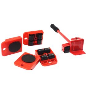 ZESTAW DO PRZESUWANIA MEBLI CZERWONY PODNOŚNIK I ROLKI