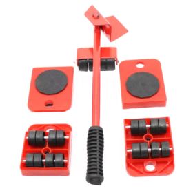 ZESTAW DO PRZESUWANIA MEBLI CZERWONY PODNOŚNIK I ROLKI