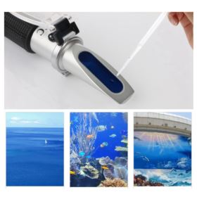 REFRAKTOMETR MIERNIK ZASOLENIA WODY Z PIPETĄ I ŚRUBOKRĘTEM