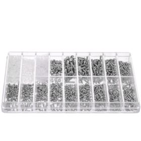 ŚRUBKI DO OKULAR&Oacute;W 1000 SZTUK Z WKRĘTAKIEM