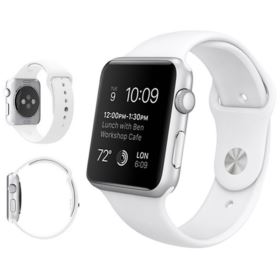 PASEK DO ZEGARKA APPLE WATCH 1 2 3 4 5 6 SE SILIKONOWY BIAŁY 42/44MM