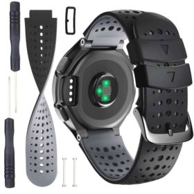 PASEK GARMIN FORERUNNER 735XT 235 230 220 630 620 CZARNO-SZARY SILIKONOWY