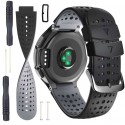 PASEK GARMIN FORERUNNER 735XT 235 230 220 630 620 CZARNO-SZARY SILIKONOWY