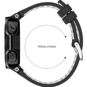 PASEK GARMIN FORERUNNER 735XT 235 230 220 630 620 CZARNO-SZARY SILIKONOWY
