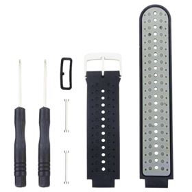 PASEK GARMIN FORERUNNER 735XT 235 230 220 630 620 CZARNO-SZARY SILIKONOWY