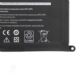 BATERIA DO DELL VOSTRO 15 5568 5368 5481 5565 5765 5482 3379 WDX0R 3400MAH