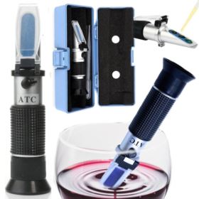 REFRAKTOMETR Z PIPETĄ I ŚRUBOKRĘTEM DO MIERZENIA STĘŻENIA ALKOHOLU