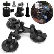 UCHWYT Z PRZYSSAWKĄ DO KAMER SPORTOWYCH TRI-ANGLE CZARNY Z OBROTOWĄ GŁOWICĄ 360 STOPNI