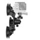 UCHWYT Z PRZYSSAWKĄ DO KAMER SPORTOWYCH TRI-ANGLE CZARNY Z OBROTOWĄ GŁOWICĄ 360 STOPNI