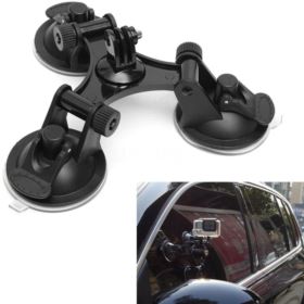 UCHWYT Z PRZYSSAWKĄ DO KAMER SPORTOWYCH TRI-ANGLE CZARNY Z OBROTOWĄ GŁOWICĄ 360 STOPNI