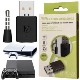 ADAPTER BLUETOOTH USB DO PS4 Z MIKROFONEM MINI JACK 3,5 MM TRANSMITER AUDIO