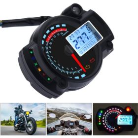 UNIWERSALNY LICZNIK MOTOCYKLOWY CYFROWY LED 7 KOLOR&Oacute;W