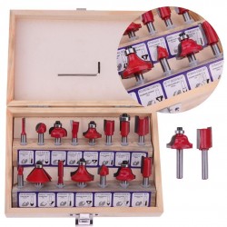 FREZY DO DREWNA KSZTAŁTOWE 15 SZTUK