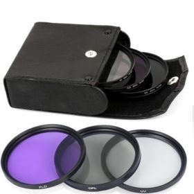 FILTRY FOTOGRAFICZNE UV POLARYZACYJNY FLD NA OBIEKTYW 58MM ZESTAW Z ETUI