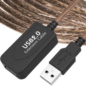 PRZEDŁUŻACZ USB 10M USB 2.0 AKTYWNY CZARNY