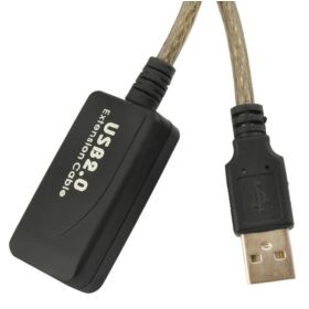 PRZEDŁUŻACZ USB 10M USB 2.0 AKTYWNY CZARNY