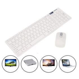 KLAWIATURA I MYSZ BEZPRZEWODOWA BIAŁA ZESTAW K-06