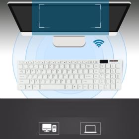 KLAWIATURA I MYSZ BEZPRZEWODOWA BIAŁA ZESTAW K-06