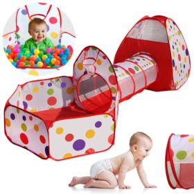 NAMIOT TUNEL DLA DZIECI 3W1 CZERWONY