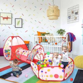 NAMIOT TUNEL DLA DZIECI 3W1 CZERWONY