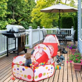 NAMIOT TUNEL DLA DZIECI 3W1 CZERWONY