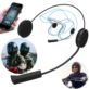 SŁUCHAWKI BLUETOOTH DO KASKU MOTOCYKLOWEGO Z MIKROFONEM I KABLEM DO ŁADOWANIA CZARNE