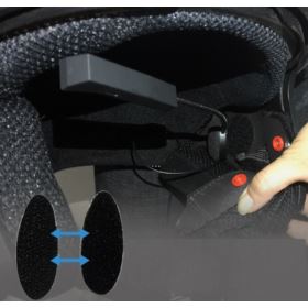 SŁUCHAWKI BLUETOOTH DO KASKU MOTOCYKLOWEGO Z MIKROFONEM I KABLEM DO ŁADOWANIA CZARNE