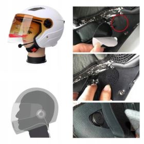 SŁUCHAWKI BLUETOOTH DO KASKU MOTOCYKLOWEGO Z MIKROFONEM I KABLEM DO ŁADOWANIA CZARNE