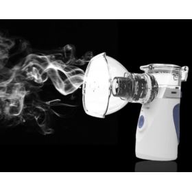 INHALATOR SIATECZKOWY NEBULIZATOR PRZENOŚNY Z KABLEM USB BIAŁY CICHY LEKKI