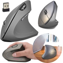 MYSZKA PIONOWA HXSJ T24 BEZPRZEWODOWA ERGONOMICZNA SZARA